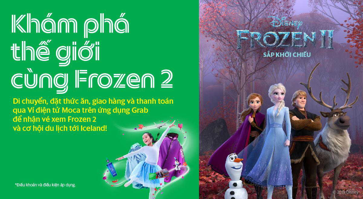 Bố mẹ dùng Grab, bé yêu nhận ngay vé xem phim Frozen 2 và cơ hội khám phá băng đảo Iceland diệu kỳ - Ảnh 1.