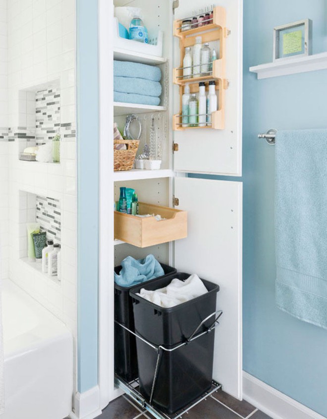 Tủ kéo -  giải pháp lưu trữ tiết kiệm không gian cho bất kỳ phòng tắm nhỏ nào - Ảnh 5.