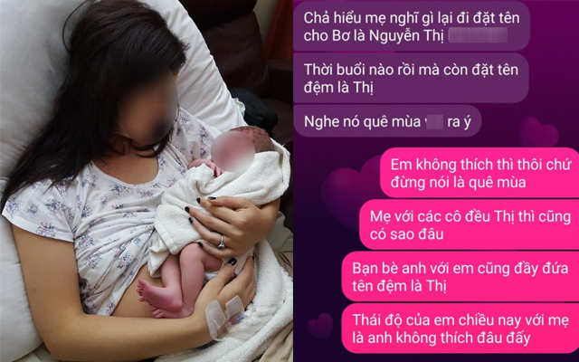 Mẹ chồng đặt tên cho cháu bị nàng dâu chê quê mùa và màn đáp trả của anh chồng khiến cô càng nóng máu, dân tình cũng ngao ngán thay