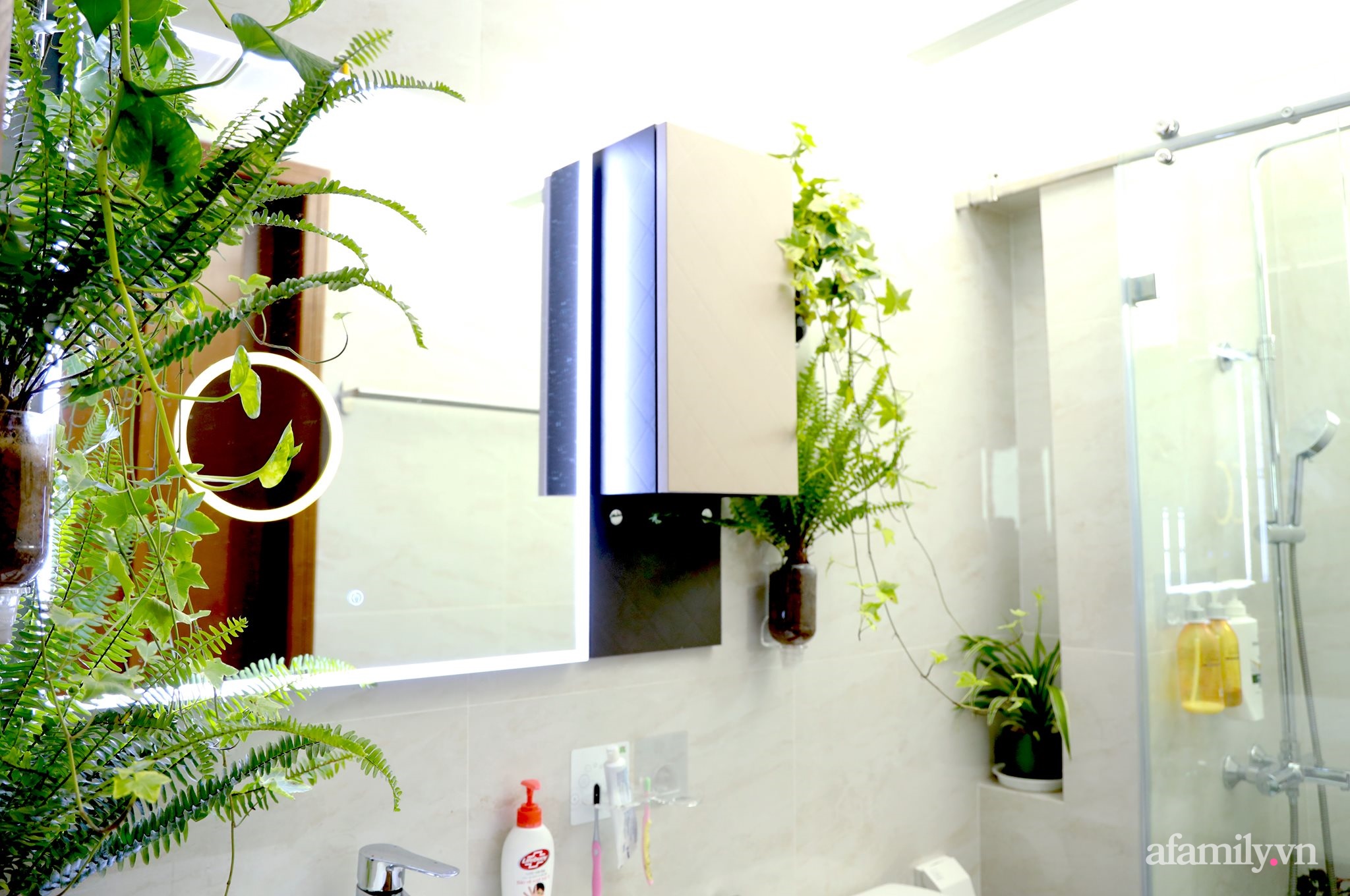 Biến hình phòng tắm đúng chuẩn hội "nghiện nhà yêu cây" từ những đồ nội thất nhà nào cũng có của cô gái Hà Nội  - Ảnh 3.