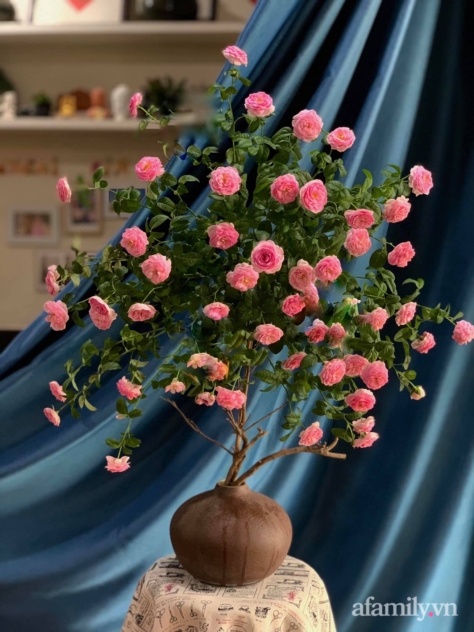 Chọn hồng cắt cành, người phụ nữ Hà Thành cắm kiểu tree rose đẹp duyên dáng không thể rời mắt - Ảnh 11.