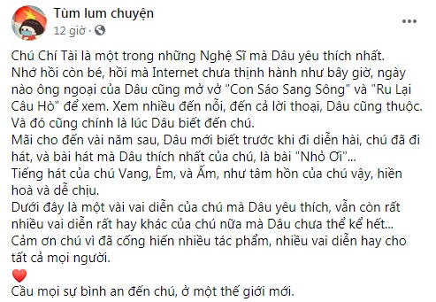 Nghẹn ngào những bức tranh vẽ lại từng vai diễn để đời của nghệ sĩ Chí Tài được dân mạng chia sẻ không ngừng tay - Ảnh 1.