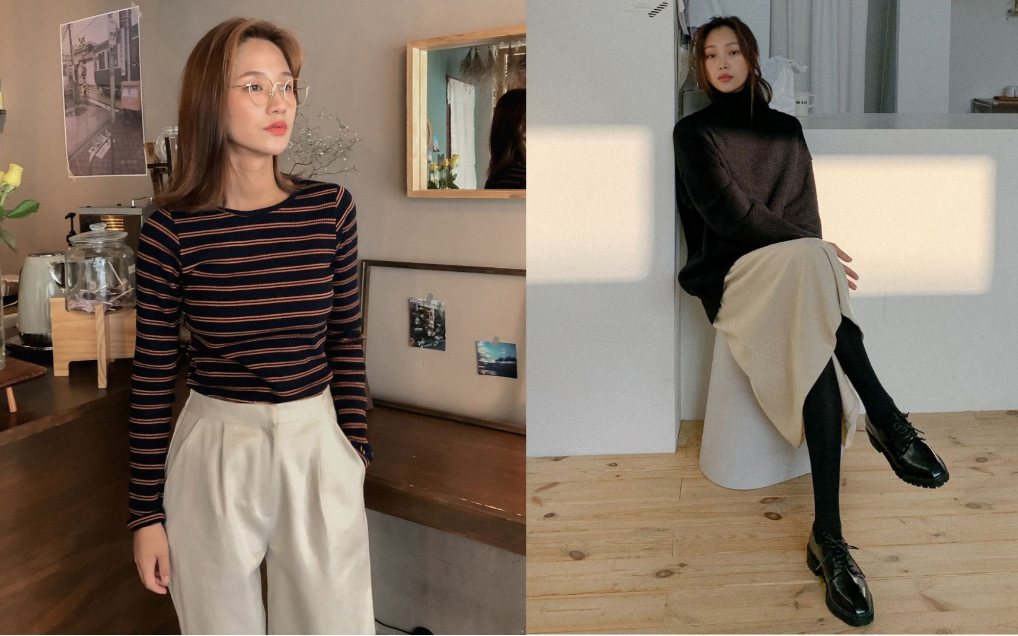 4 cách diện áo len tối màu thật sang, giúp bạn gầy đi tận mấy kilogram mà không bị già nua chút nào