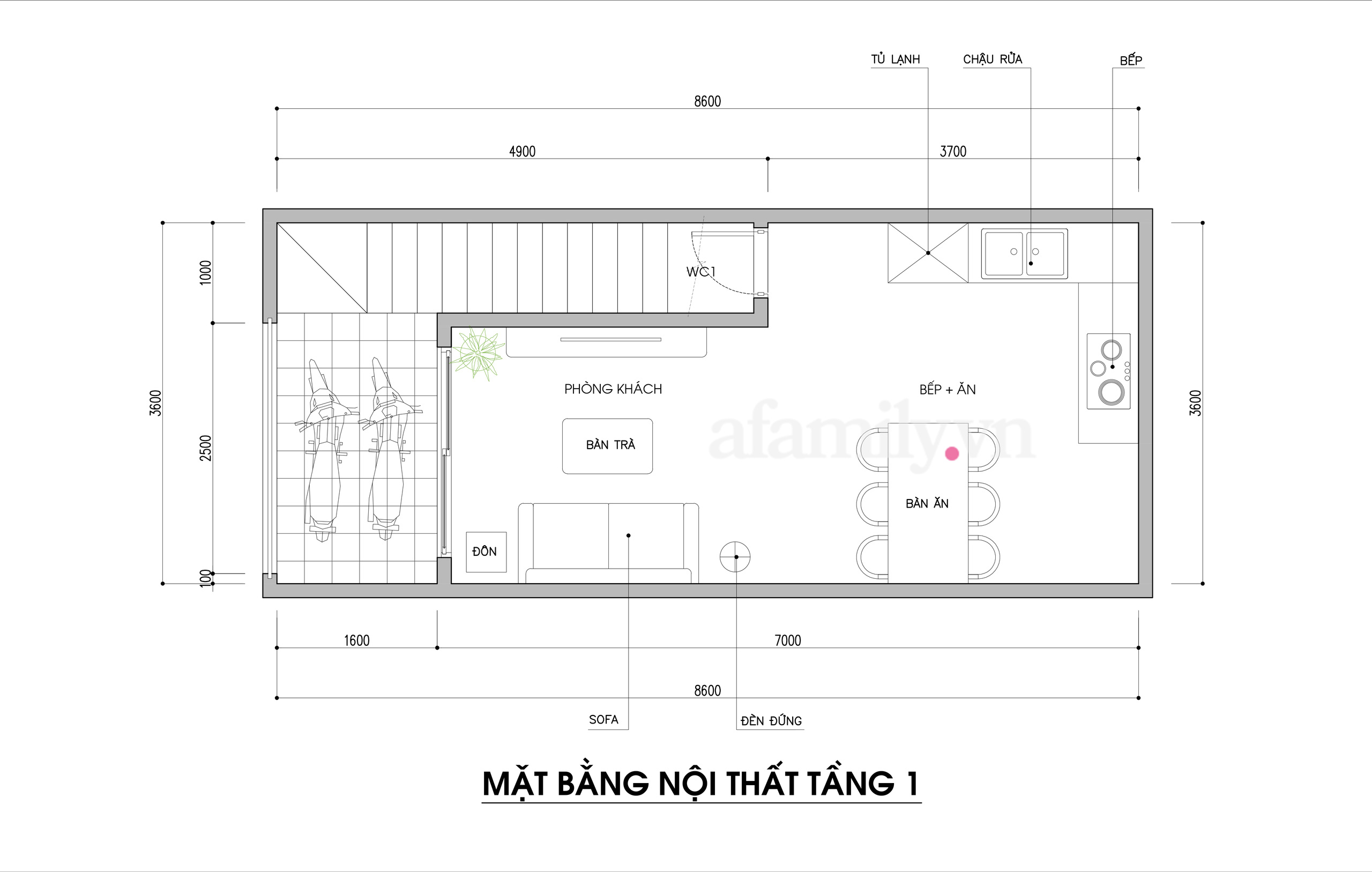 Kiến trúc sư tư vấn thiết kế nhà ống 3 tầng cho 5 người ở với chi phí chỉ 180 triệu đồng - Ảnh 2.