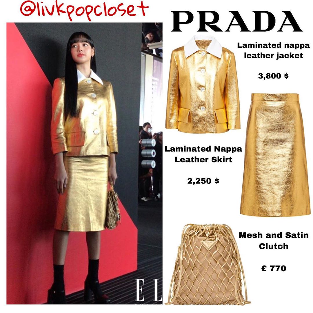 Dự show Prada, Lisa (Black Pink) diện cả cây đồ "hoàng quyền" vàng óng trị giá gần 200 triệu với ánh mắt sắc lạnh đến gai người - Ảnh 6.