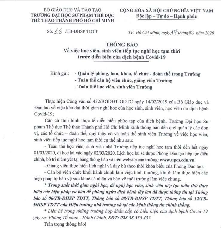 Danh sách các trường đại học thông báo sinh viên đi học lại vào đầu tháng 3 - Ảnh 3.