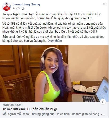 Giữa lúc Ngân 98 đang bị tạm giữ vì dương tính với ma túy, Lương Bằng Quang tranh thủ "câu fame" bằng hình ảnh phản cảm  - Ảnh 3.