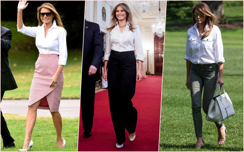 Lên đồ với sơ mi trắng như bà Melania Trump: Vừa đẹp vừa sang còn tôn dáng hết mức