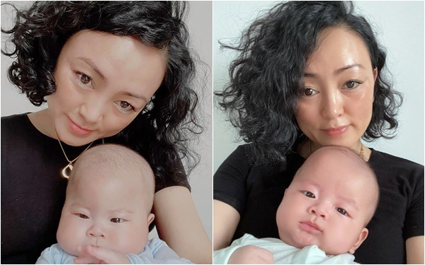 Hot mom U50 Văn Thùy Dương nằm nhà ôm con tránh dịch, "mừng húm" khi ngắm ảnh cũ thấy cặp sinh đôi cũng có nét giống mẹ 