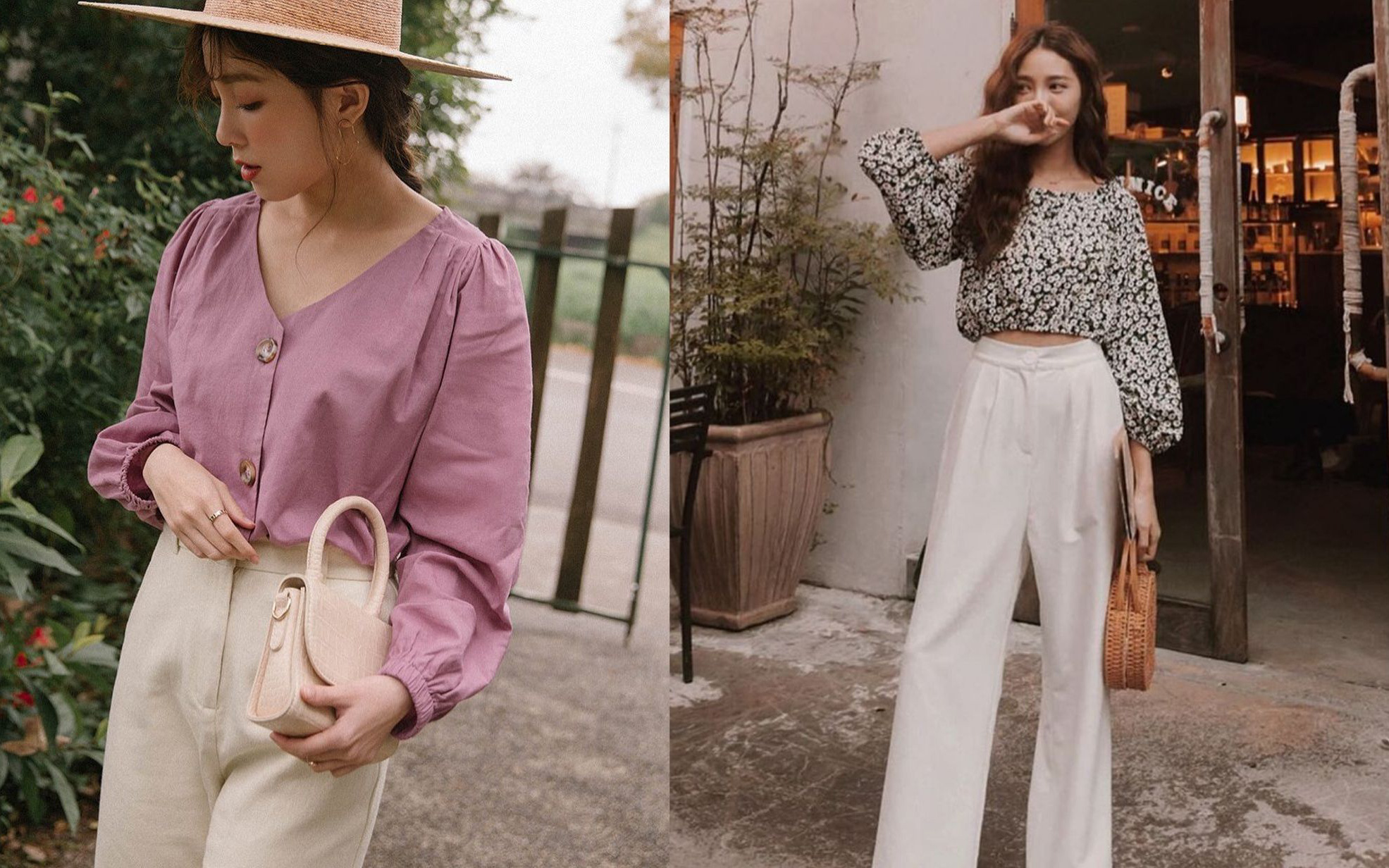 Đáng sắm nhất lúc này là áo blouse tay bồng, diện thế nào cũng ra được vẻ &quot;chanh sả&quot; kiêu kỳ