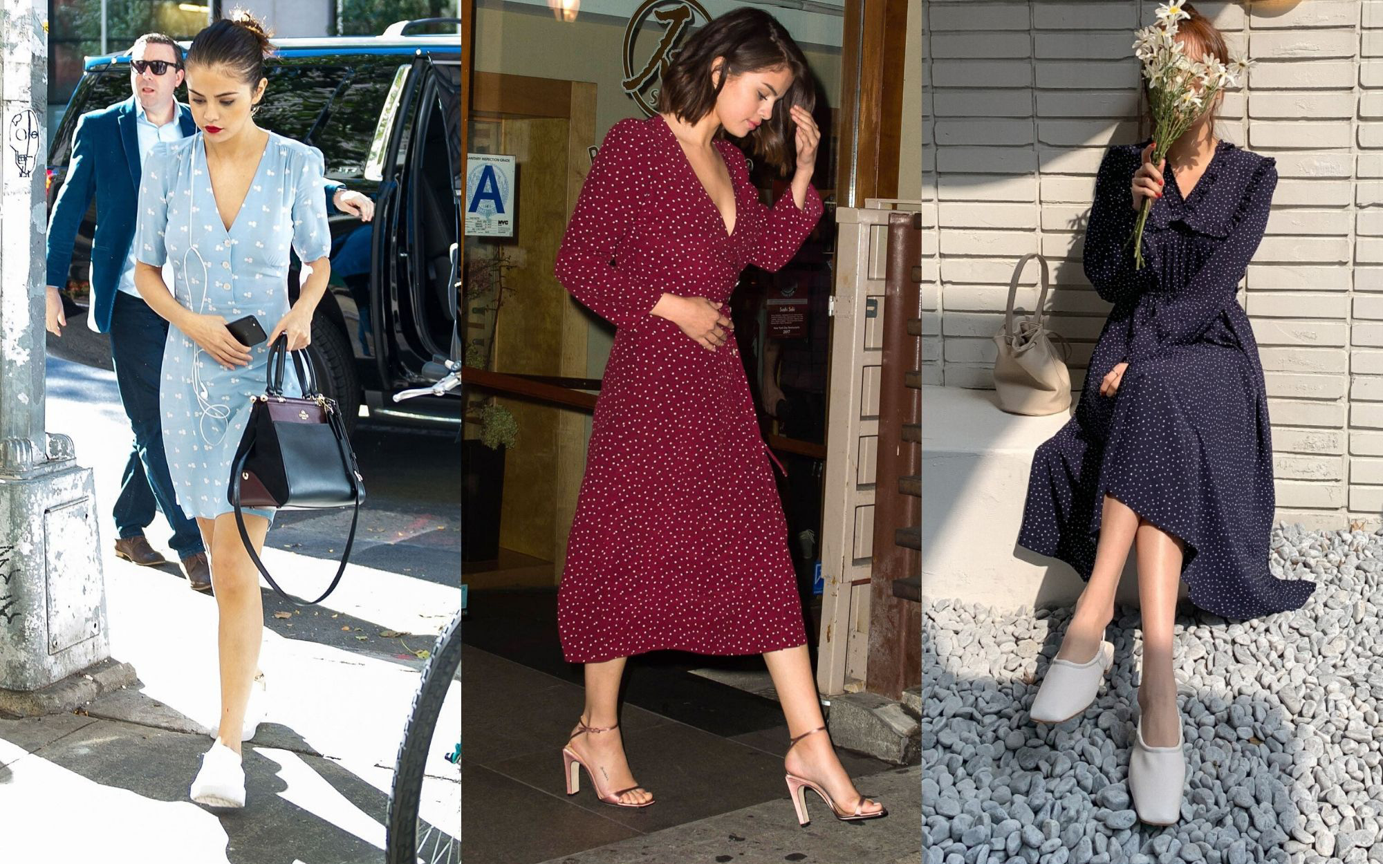Lấy cảm hứng từ Selena Gomez, bạn sẽ nhận ra không sắm đồ chấm bi thì thiệt thòi cho phong cách quá!