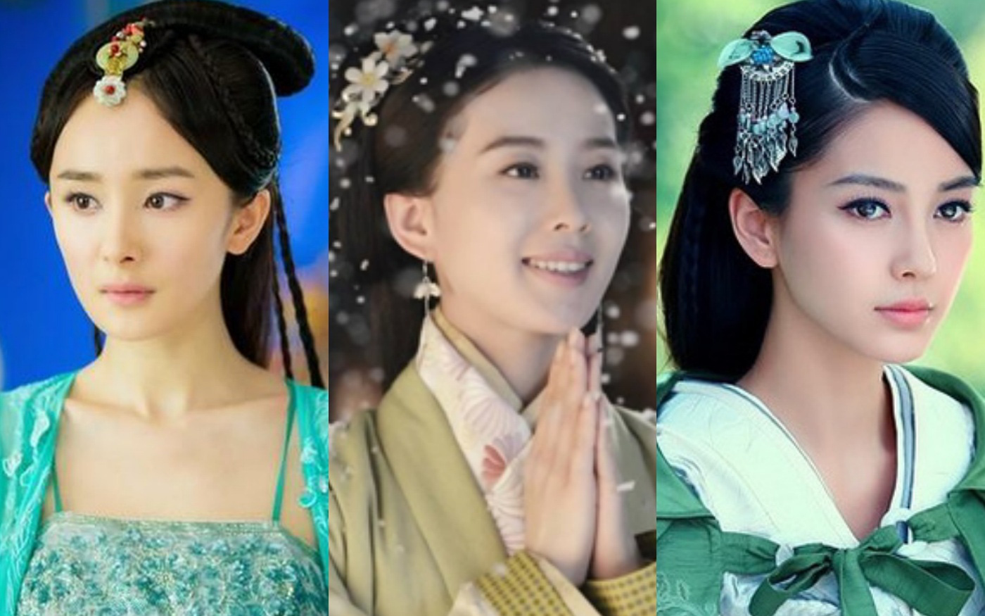 Váy xanh lá rực rỡ: Đường Yên - Dương Mịch - Angelababy là nữ thần, Lưu Thi Thi sinh ra để làm người đẹp cổ trang