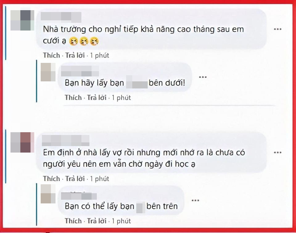 Kêu than "Nếu nhà trường còn cho nghỉ tiếp thì tháng sau em lấy chồng", nữ sinh nhận ngay câu trả lời "mặn hơn muối" từ thầy giáo - Ảnh 2.