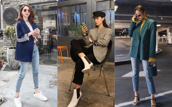 Blazer + Jeans: Nàng công sở tuổi 30+ sẽ chẳng bao giờ mặc xấu nếu biết thêm cách kết hợp giày dép này 