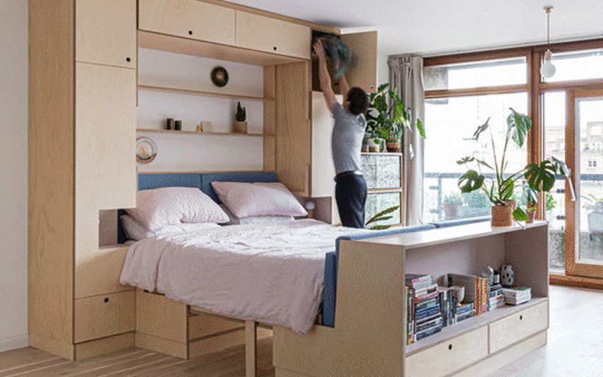 Căn hộ nhỏ 20m² được cải tạo biến thành một không gian đa năng vừa để ở vừa để tập luyện một cách hoàn hảo trong những ngày ở nhà là an toàn