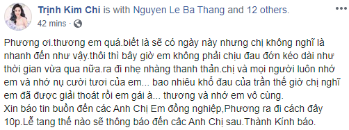 Loạt nghệ sĩ Việt tiếc thương khi Mai Phương qua đời sau 2 năm chống chọi với ung thư - Ảnh 2.