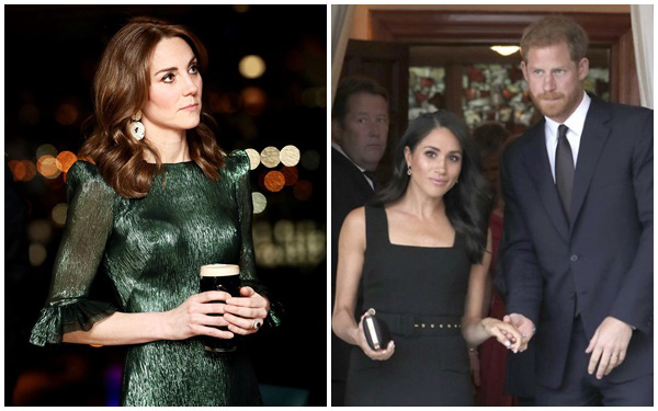 Cùng đặt chân đến Ireland, Công nương Kate và em dâu Meghan khác nhau "một trời một vực": Người đẳng cấp quý phái, người kém sang hơn