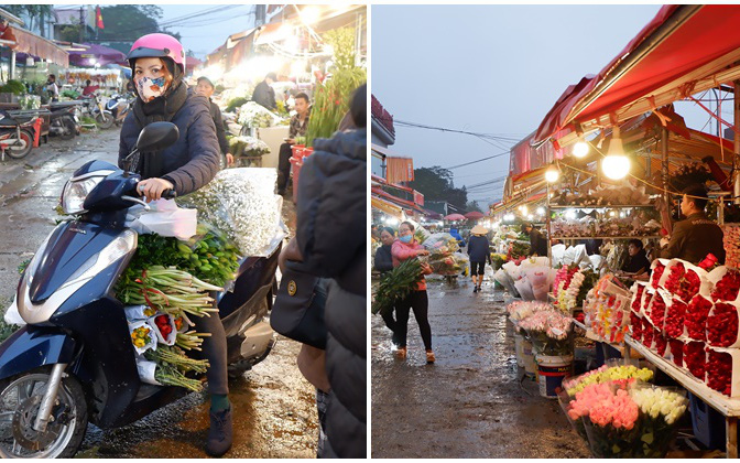 Dậy sớm tới chợ hoa đêm nổi tiếng nhất Hà thành, người tiêu dùng mua được hoa rẻ hẳn 1/2 so với khi tới các chợ dân sinh hay cửa hàng hoa ven đường