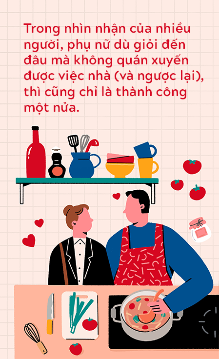 8/3, nghĩ về tiêu chuẩn kép “giỏi việc nước, đảm việc nhà” của phụ nữ Việt - Ảnh 4.