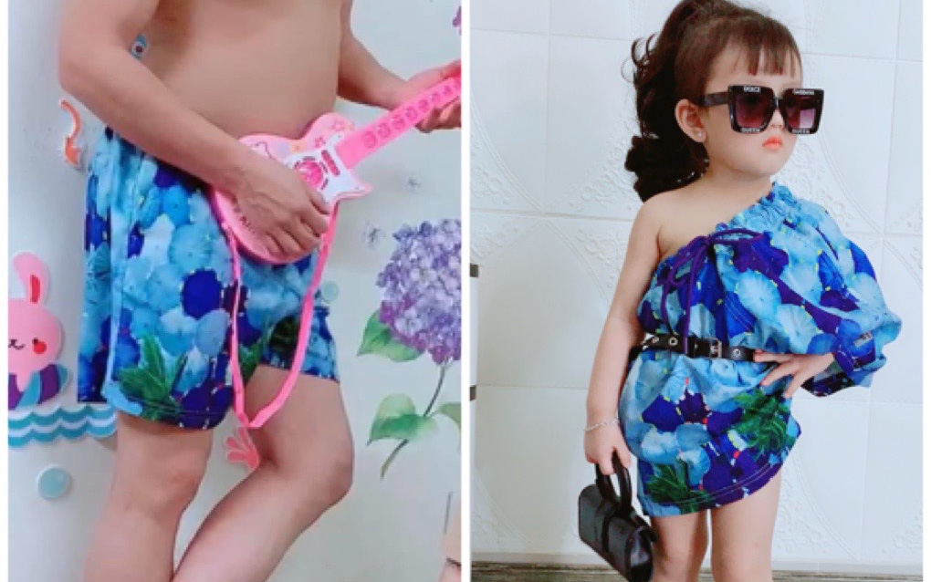 Ở nhà quá chán, hot mom Hà Nội nảy ra ý định lấy quần đùi của chồng cosplay cho con gái 2 tuổi, không ngờ &quot;ra lò&quot; bộ ảnh đẹp như tạp chí