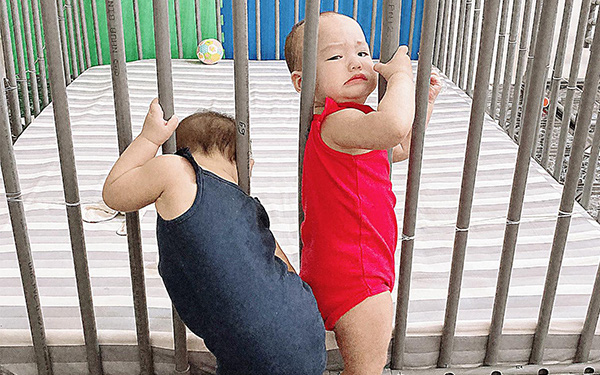 Bị nhốt trong cũi chán quá, hai chị em sinh đôi rủ nhau tẩu thoát, tưởng thành công ai dè thất bại vì lý do cực buồn