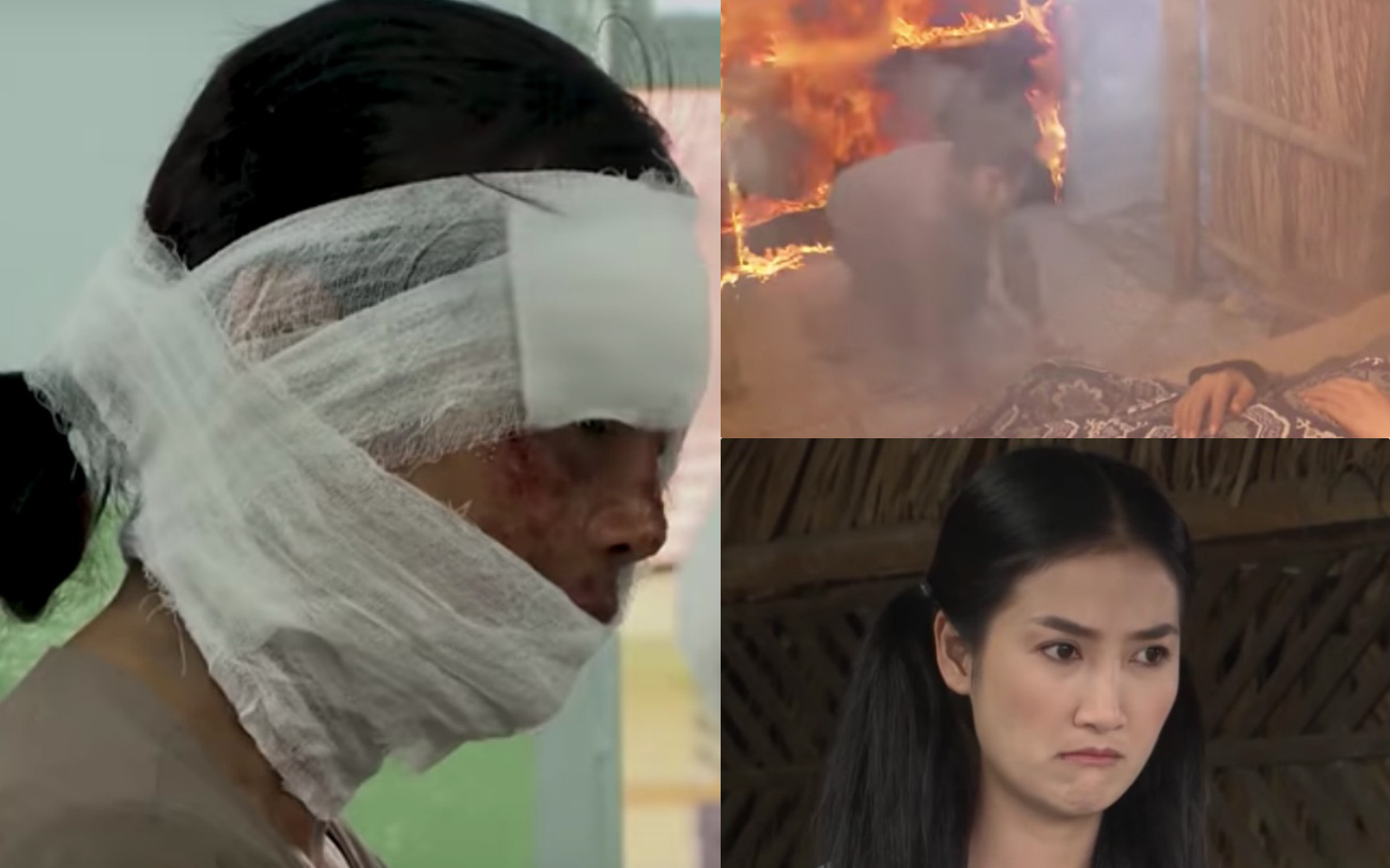 &quot;Luật trời&quot; hé lộ tập 11: Nhà cháy dữ dội, mẹ nuôi Bích (Quỳnh Lam) vì cứu con mà bị hỏng cả gương mặt? 