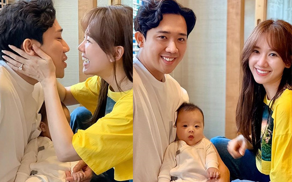 Chụp hình bên nhân vật đáng yêu này, Trấn Thành - Hari Won được cư dân mạng hối thúc chuyện con cái