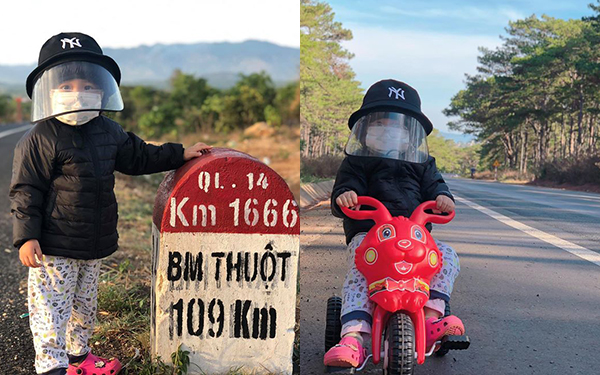 Phượt thủ nhí &quot;du hí&quot; quãng đường 360km bên xe thỏ 3 bánh khiến dân mạng &quot;cưng muốn xỉu&quot;!