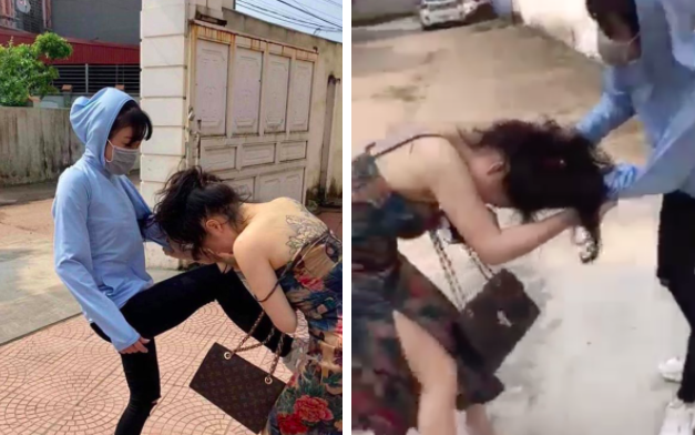 Xôn xao clip cô gái trẻ bị người vợ đánh ghen tới tấp giữa đường vì dám khiêu khích trên Facebook