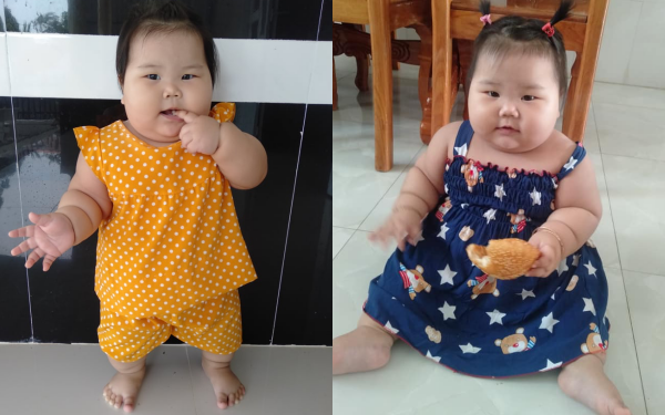 Chỉ bú mẹ và ăn cơm canh rau, bé 1 tuổi ở Cần Thơ nặng 21kg,  chân tay ngân ngấn như con sâu nhìn cực yêu