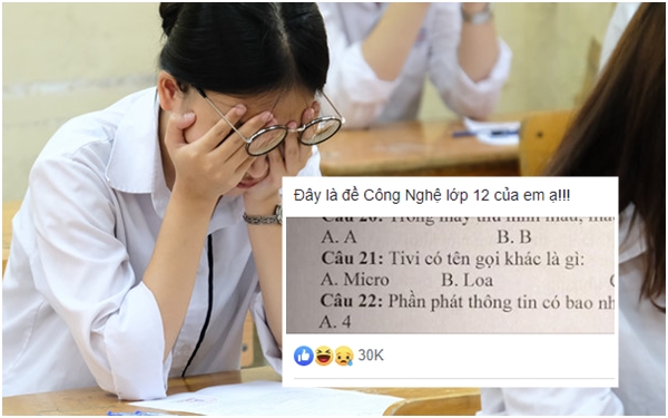 Đề thi gây ức chế nhất năm là đây chứ đâu, dân mạng phải đua nhau chế thêm đáp án để khoanh vào cho "đỡ bực bội"