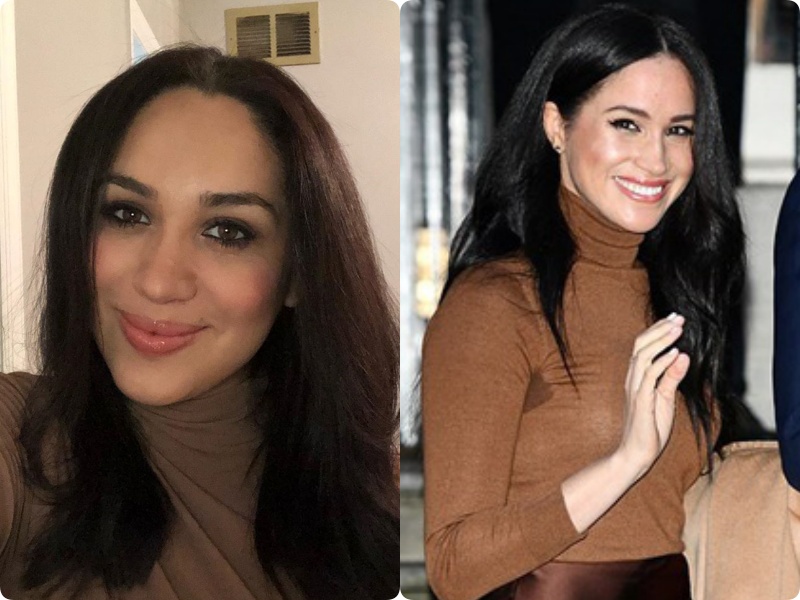 Bản sao của Meghan Markle: Nữ tiếp viên 32 tuổi "đổi đời" nhờ ngoại hình giống đến từng chân tơ kẽ tóc, style ăn mặc cũng y chang - Ảnh 3.