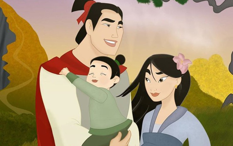 Bộ tranh "Khi 18 cặp đôi nổi tiếng của Disney có con" thu hút sự chú ý trên toàn thế giới
