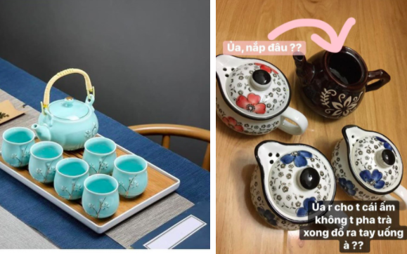 Mua bộ ấm chén sang chảnh trên mạng tặng bố chồng, con dâu "giận tím người" khi nhận hàng, nhưng thái độ của chủ shop còn gây bức xúc hơn