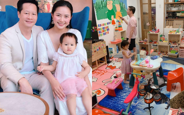Ngưỡng mộ phòng chơi của con gái Phan Như Thảo được chính tay bố đại gia tự làm, ai nấy thốt lên: Nhìn như cửa hàng đồ chơi!  