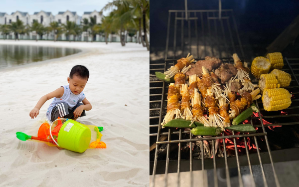 Ngay ở Hà Nội có một bãi biển đẹp như tranh để bố mẹ cho con đi chơi cuối tuần, lại còn được miễn phí tiệc nướng 