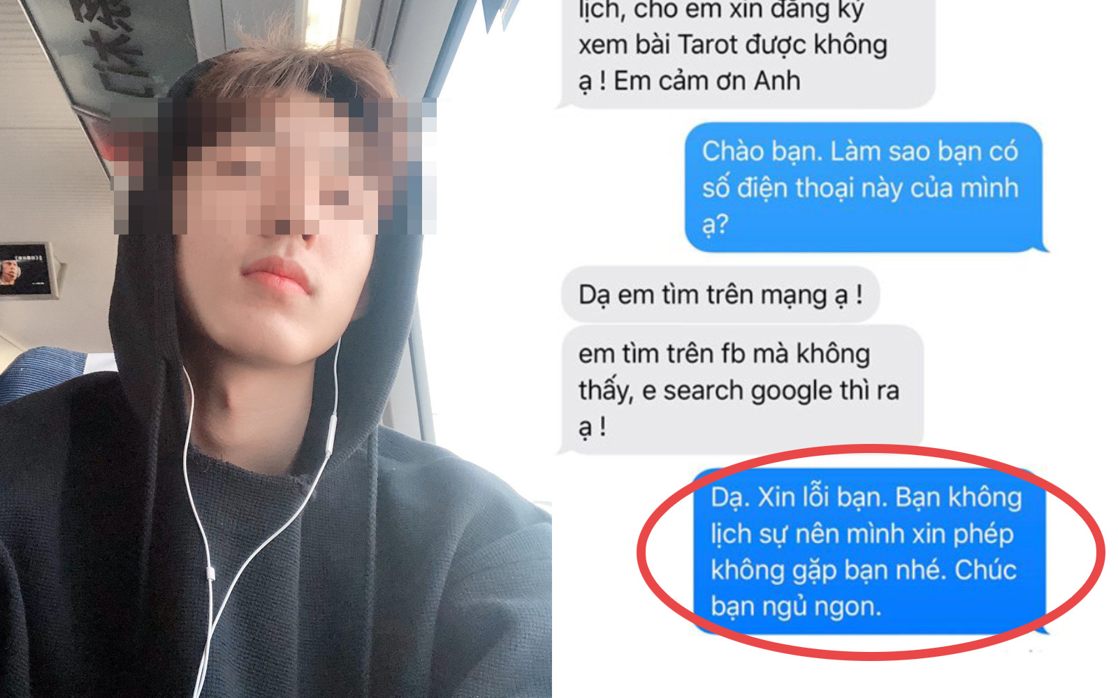 Nhắn tin “dạ thưa” để xin xếp lịch hẹn mặt, anh chàng bị từ chối thẳng thừng vì “không lịch sự”, càng gây tranh cãi khi đoạn tin nhắn được công khai