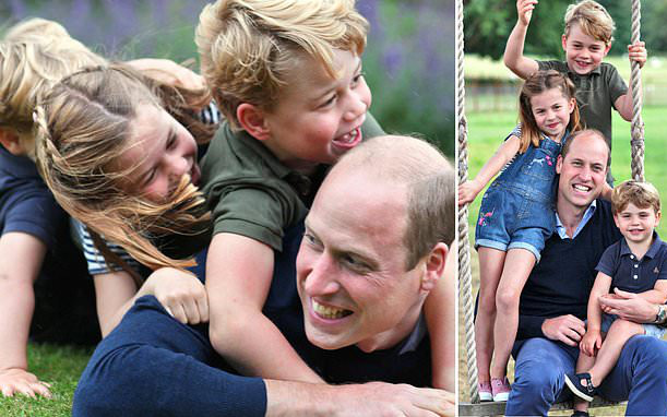 Tan chảy với loạt khoảnh khắc đặc biệt của Hoàng tử William bên cạnh 3 con nhỏ nhân Ngày của Cha và đón mừng tuổi mới
