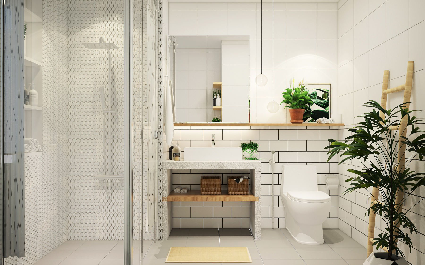 Giải đáp vấn đề thiết kế phòng tắm 10m² lựa chọn nội thất gì, chi phí bao nhiêu thì phù hợp