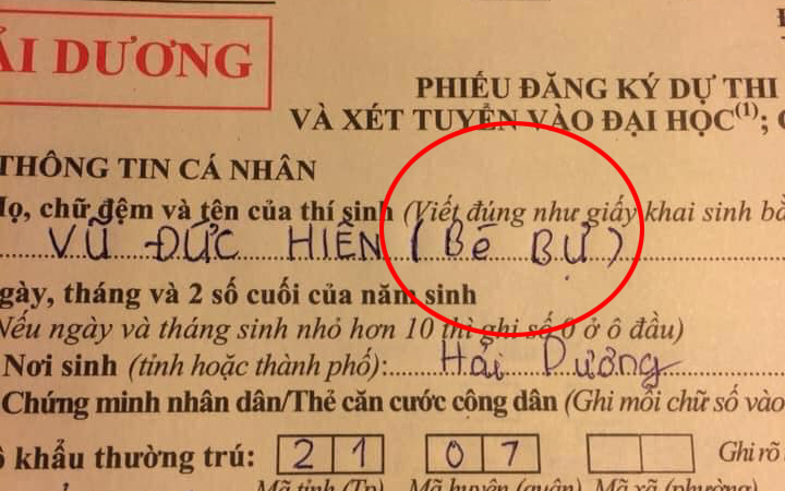 Lại thêm những màn viết hồ sơ tưởng chừng chẳng thể nào sai mà vẫn xảy ra, lỗi sai thứ 3 giống học sinh mầm non đang tập viết chữ