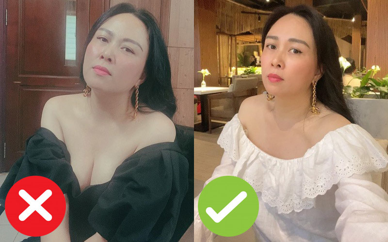 Phượng Chanel khoe vòng 1 khi diện váy trễ vai, điểm sexy tăng mạnh nhưng lần này có phần trễ nải quá đà