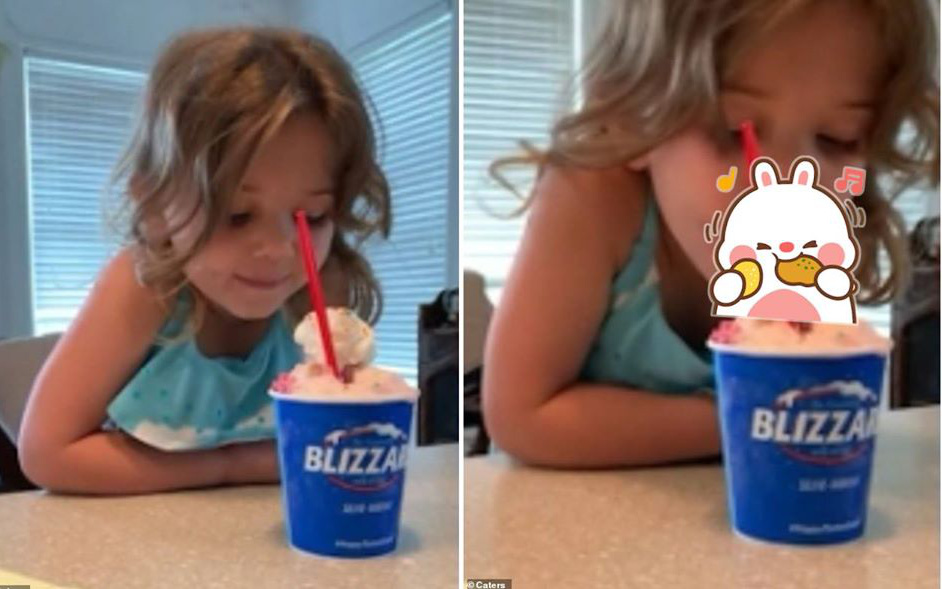 Đặt ly kem ngay trước mặt và dặn con không được ăn ngay, bé gái 4 tuổi đã có phản ứng vô cùng đáng yêu