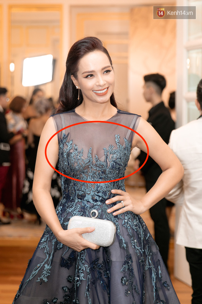 Diện đầm xuyên thấu dự show thời trang, siêu mẫu Thúy Hạnh mắc ngay lỗi nội y vặt vãnh không đãng có - Ảnh 1.