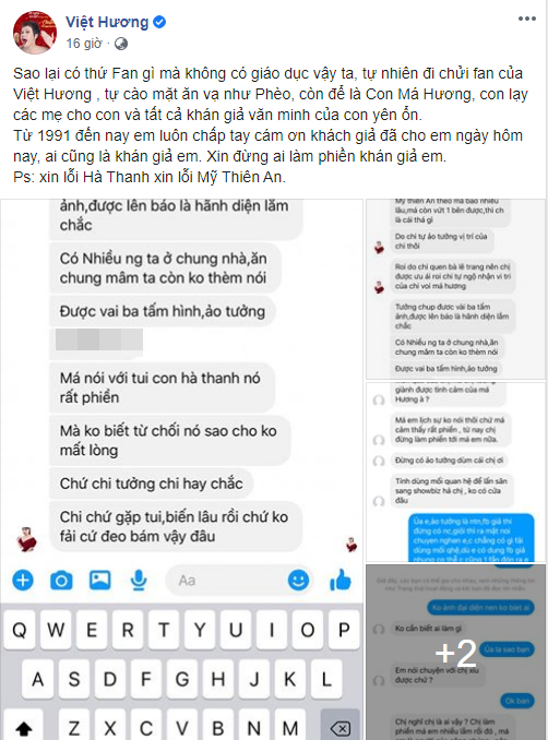 Việt Hương bất ngờ đăng đàn bức xúc: "Thứ fan gì mà không có giáo dục" - Ảnh 2.