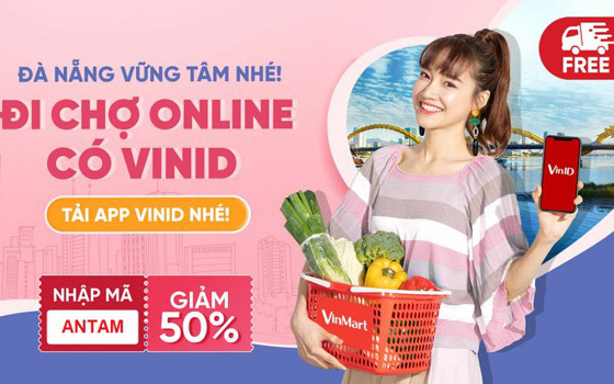 VinID “bắt tay” VinMart triển khai tính năng Đi chợ online tại Đà Nẵng