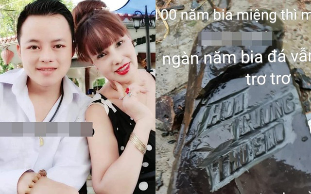 Mừng nhà mới, cô dâu 63 tuổi ở Cao Bằng dựng hẳn bia đá khắc tên hai vợ chồng khiến dân mạng choáng váng vì cho là &quot;điềm gở&quot;