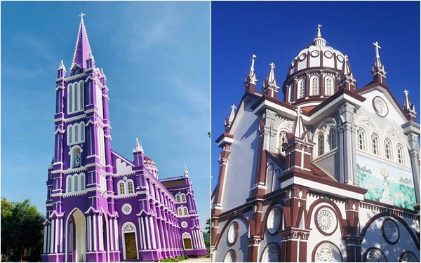 Ngỡ ngàng với 2 nhà thờ màu tím và màu nâu đẹp như thánh đường châu Âu cổ tại Nghệ An, dân tình lại đứng ngồi không yên
