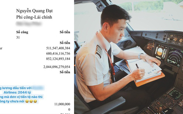 Chàng phi công trẻ nhất Việt Nam khoe bảng lương hơn 2044 tỷ đồng/tháng khiến dân mạng há hốc mồm và sự thật phía sau lại càng gây choáng váng