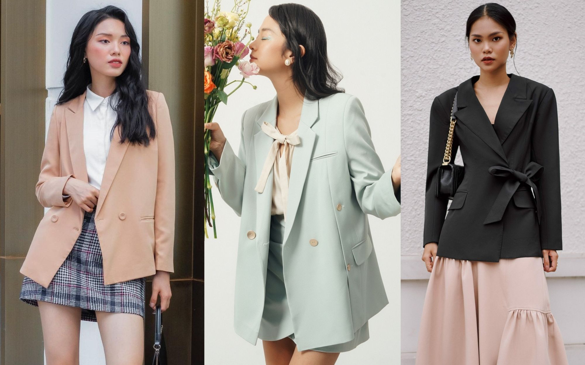 10 mẫu áo blazer rất trẻ trung nhưng ghi điểm thanh lịch tuyệt đối để diện Tết, hay nhất là chỉ có giá từ 520k