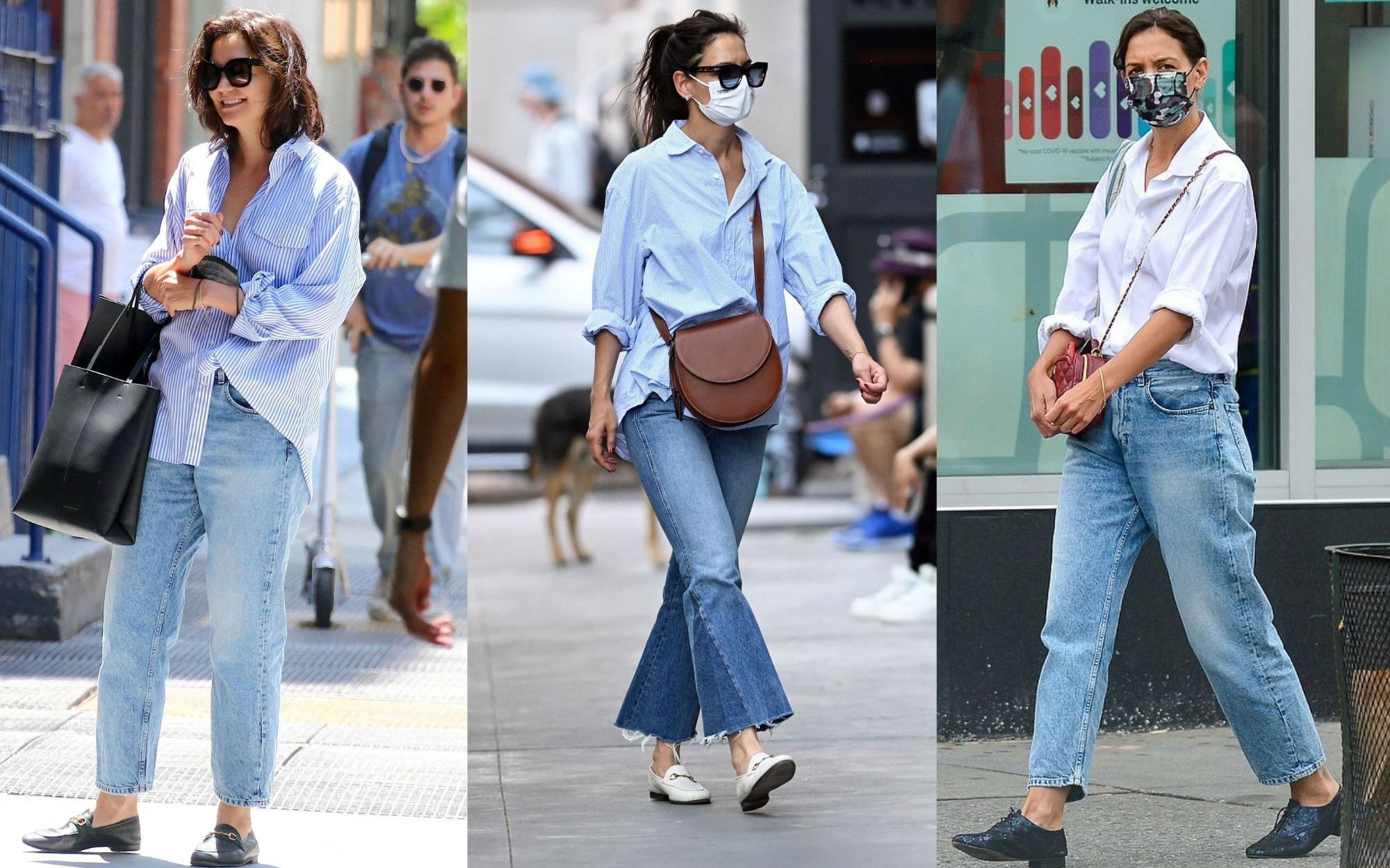 Katie Holmes đúng là &quot;nghiện&quot; quần jeans, cô có loạt cách mix chuẩn sành điệu cho nàng 30+